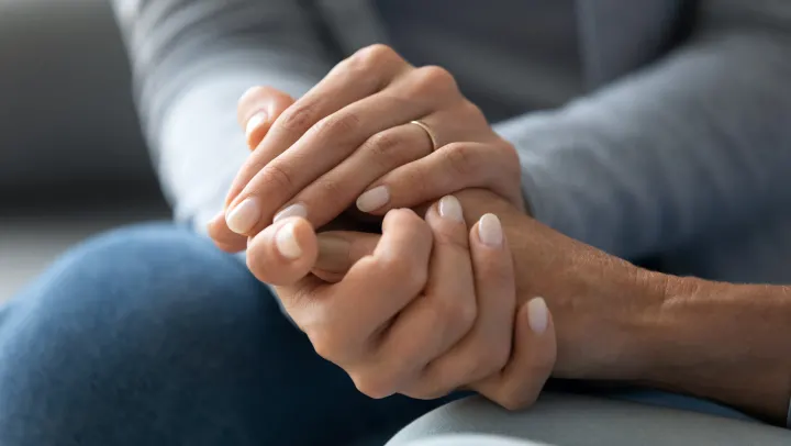 holding hands