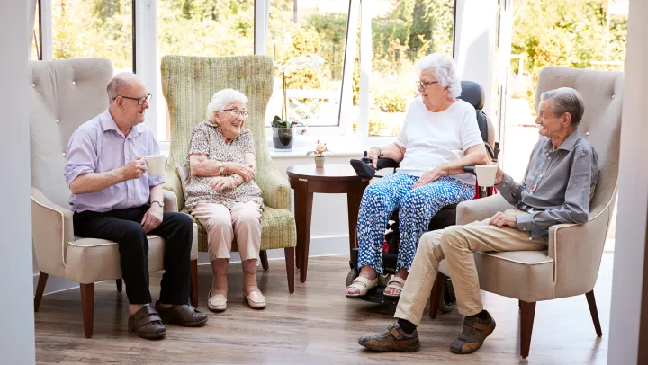 group of seniors sitting together